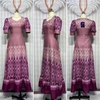 ราคา ชุดเดรสผ้าไทยลายวิจิตร เดรสใส่ออกงาน เดรสลายไทยสวยๆ (20393115072)