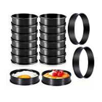 ราคา GO Auto 16 Pcs Crumpet Rings Nonstick 4 Inch Stainless Steel English Muffin Rings Round Double Rolled Tart Rings for Baking (22131906078)