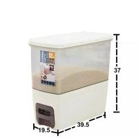 ราคา ถังเก็บข้าวสาร ถังใส่ข้าวสาร เม็ดข้าวสาร กล่องเก็บข้าวสาร ถังข้าวสาร ถังใส่ข้าวสารแบบลิ้นชัก สามารถตวงได้ พลาสติกความจุ 12 กิโลกรัม (6092316308)