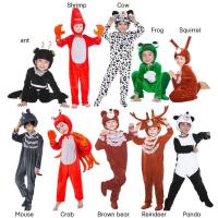 ราคา เด็กเด็กผู้ชายเด็กผู้หญิงสัตว์ Onesie Jumpsuit แพนด้าปูกบ Reindeer วัวหมีชุดคอสเพลย์ผู้หญิงโรงเรียนอนุบาลกิจกรรมธีมปาร์ตี้ชุดแฟนซี (20670871804)