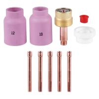 ราคา 9Pcs TIG Welding Torch Large Long Gas Lens Alumina Cup for WP17 WP18 WP26 TIG Collet Bodies Kit Accessories (23029956550)