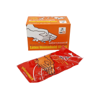 ราคา ถุงมือ ถุงมือยางธรรมชาติ สีส้ม และ สีดำ ให้เลือก บรรจุ 12 คู่ Eagle one ขนาดไซส์ M L ป้องกันสารเคมี ได้ดี ถุงมือยาง (22848980754)