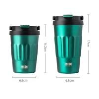 ราคา ลด 50 100 Original TYESO แก้วกาแฟ 304 แก้วสูญญากาศ แก้วกาแฟ แท้ ขนาด 400 500 ml TS 8803 8804 (21060722384)