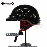 ราคา หมวกกันน็อคครึ่งใบ ทรงวินเทจคลาสสิค V TECH รุ่น WISH ฟรีไซส์ M L ใส่ได้ มาตรฐาน มอก หมวกกันน็อคสำหรับผู้ใหญ่ (21512013846)