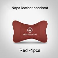 ราคา พนักพิงศีรษะแบบหนังหมอนรองเอวรถ Napa หมอนรองรับคอเหมาะสำหรับ Mercedes Benz W202 AMG W203 G63 C Coupe E200 GLB E E E200 GLC W204 GLA W124 W212 CLA180 G500 VIO A35 A180 CLS (22802341875)
