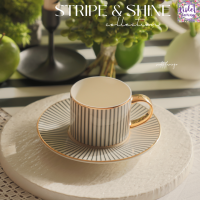 ราคา Violet Flamingo ชุดน้ำชารุ่น Stripe and Shine Tea Set เซ็ตกาน้ำชา แก้วพร้อมจานรอง สินค้าเกรดคุณภาพส่งออกยุโรป (23013591303)