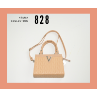 ราคา กระเป๋าเเฟชั่นผู้หญิงสะพายข้างทรงกล่อง No 828 NE NA Collection Bag (22149367272)
