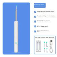 ราคา ไม้แคะหูมีกล้อง พร้อมช้อนหู4อัน ไฟLED ไม้แคะหู Smart Visual Ear Cleaner Stick ที่แคะหู ไม้แคะหูอัจฉริยะ การเชื่อมต่อWiFi HD Pixelมีไฟ ชุดแคะหู (22780335624)