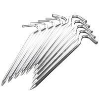 ราคา 18cm long metal tent pegs heavy duty ground camping gazebo tent awnings (22580239543)