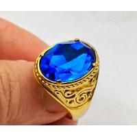 ราคา แหวนทอง 18 k พลอยไพลินสีน้ำเงิน เม็ดพลอยสวยหรูดูดีมีราคา ช่วยเสริมราศี ความอุดมสมบูรณ์ ร่ำรวยเงินทอง ของจริงสวยงามตรงปก (23093390403)