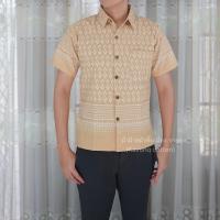ราคา เสื้อลายขอผู้ชาย คอปก ไซส์ใหญ่ อก 48 54 เสื้อผ้าฝ้าย ลายตะขอพระราชทาน (22590804824)