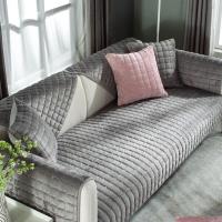 ราคา โมเดิร์นยุโรปสไตล์Plushโซฟาเบาะรองนั่ง กันลื่น สีเทาอ่อนผ้าArt เรียบง่าย และ มีสไตล์ โซฟาPad (21102299128)