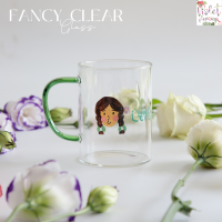 ราคา Violet Flamingo แก้วใสมีหูจับ Fancy Clear Mug แก้วใสใส่น้ำร้อนน้ำเย็นได้ ลายเลมอน ลายดอกไม้ (22904884251)