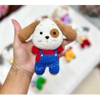 ราคา พวงกุญแจตุ๊กตาไหมพรมถักHandmade น้องหมาสูง 5 3นิ้ว 5 5 นิ้ว (23023806744)
