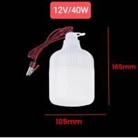 ราคา ไฟคีบแบต ไฟแคมป์ปิ้ง LED พร้อมสายและปากคีบแบต 5W 10W 15W 20W 30W 40W (21443279863)