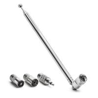 ราคา Rod Antenna 3 5mm Adapter FM Radio Antenna Replacement Telescopic Screw F Type Male Plug Connector AV Stereo Receiver (20642317188)
