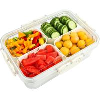 ราคา กล่องเก็บของในตู้เย็น กล่องเก็บของสดเพิ่มความหนาสำหรับสัตว์เลี้ยงตู้เย็นปิดผนึกกล่องเก็บผักภาชนะจัดเก็บสำหรับตู้เย็นพร้อมฝาปิดและที่จับเครื่องประหยัดผลิตผลสดสำหรับผลไม้ผักตู้เย็นห้องครัวบ้านปิกนิก (22