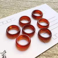 ราคา แหวนอาเกตธรรมชาติบริสุทธิ์ แหวนอาเกตสีแดง คริสตัล สีขาว สีเหลือง สีดำ สีเขียว Agate คู่สไตล์แหวนผู้ชายแฟชั่นเครื่องประดับ (22054323674)