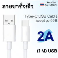 ราคา สายชาร์จ USB Type C ยาว 1 เมตร โครเมตร Fast Charger สำหรับชุดสายชาร์จ Android ของแท้ (23176955553)
