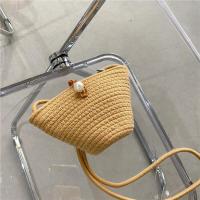 ราคา กระเป๋าถังสานฟางหวาย ผู้หญิง กระเป๋าสะพายข้างสไตล์ชายหาดวินเทจ หลากหลาย กระเป๋าสด หวาน กระเป๋าทรงสามเหลี่ยม (22911063234)