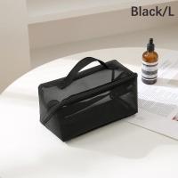 ราคา BeautyBloomM กระเป๋าเครื่องสำอางตาข่ายใสขนาดเล็กสีดำขนาดใหญ่พกพาได้กระเป๋าจัดระเบียบของใช้ในห้องน้ำกล่องเก็บลิปสติก (22503966533)
