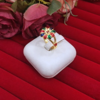 ราคา แหวนทองลงยา ลายดอกไม้ หัวใจ เสริมบารมี ใส่ออกงานได้ ทำจากทองเหลือง เรียบหรู ใส่ได้ทุกโอกาส งานสวย พร้อมส่ง (22297122693)