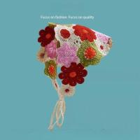 ราคา ผ้าโพกศีรษะถักวินเทจฝรั่งเศส ผู้หญิง หวาน น่ารัก ดอกไม้โครเชต์ ศิลปะ ที่คาดผมสไตล์ผ้าพันคอสามเหลี่ยมแฮนด์เมด อินเทรนด์ สตรอเบอร์รี่ (22894839278)