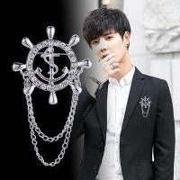 ราคา เรียบหรู ผู้ชาย ปกเสื้อ Pin เครื่องประดับแฟชั่น Tailored ชุดสูท พู่ตัด สไตล์อังกฤษ ปกเสื้อ เข็มกลัดดอกไม้โลหะผสม ทอง เงินชุบ (16933388791)