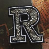 ราคา ตัวอักษร เพชร คริสตัล ปักขอบ ขนาด 3 นิ้ว ตัวรีดติดเสื้อ ตัวรีด ติดกระเป๋า ติดหมวก ติดแจ๊คเก็ต อักษรภาษาอังกฤษ Alphabet Patch (3986792450)