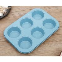 ราคา ถาดอบมัฟฟิน 6 หลุม เคลือบเทฟล่อน non stick ถาดหลุมอบคัพเค้ก ขนม แม่พิมพ์ขนม (17956988396)