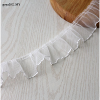 ราคา ริบบิ้น Goya102ริบบิ้นจีบลูกไม้ตาข่ายยาว8ซม ขนาด1ใช้สำหรับตกแต่งชุด DIY (22583838426)