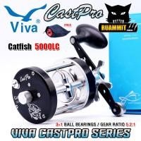 ราคา รอกตกปลา รอกทรงกลม NEW VIVA CASTPRO 5000 6000 RC LC มีทั้งหมุนซ้ายและหมุนขวา (22583547692)