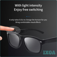 ราคา IXOA Elbru แว่นกันแดดแฟชั่นชายเลนส์โพลาไรซ์ LCD สมาร์ทเปลี่ยนสีได้ปรับได้7เลนส์สีแว่นตากันแดดเทรนด์สำหรับ UV400ผู้หญิง (22931228697)