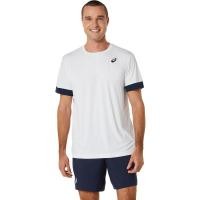 ราคา ASICS MEN COURT SS TOP MEN CPS เสื้อ ผู้ชาย เสื้อ เสื้อคอกลม ของแท้ BRILLIANT WHITE MIDNIGHT (22312672527)