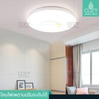 ราคา Cozy Living Mall โคมไฟติดเพดาน LED โคมไฟติดเพดาแบบกลม ติดตั้งง่าย เปลี่ยนสี ความอุ่นได้ ด้วยวัสดุคุณภาพสูง พร้อมส่งฟรี แบบกลม (6151874085)