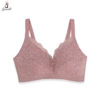 ราคา Sgarlet เสื้อในไซส์ใหญ่ไร้โครงสบายคัพ เก็บส่วนเกิน ผ้าลูกไม้ สีดำ สีโอลด์โรส MB1512 (22744245415)