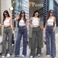 ราคา COZY CLUB HENRY PANTS กางเกงยีนส์ขากระบอกลายทาง ตะขอหน้า ทรงสวยเป๊ะ (22211238685)