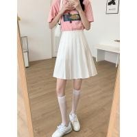 ราคา ความยาวสามแบบ กระโปรงจีบรอบผู้หญิงแบบยาวปานกลางกระโปรงยางยืดสีขาวสำหรับฤดูร้อนกระโปรงสั้นทรงเอเอวสูงใส่แล้วดูผอมเพรียว (21108606987)