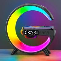 ราคา JMAXลำโพงบลูทูธ รุ่น โคมไฟนาฬิกาปลุก ลำโพงบลูทูธไร้สาย Bluetooth wireless Charging ไฟ สีรุ้งหลากสี วางมือถือชาร์จไร้สาย สีขาว (22697768762)
