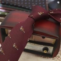 ราคา เนคไทแนวศิลปะสำหรับผู้ชายสีกาแฟสีน้ำตาลแดงขนาดธุรกิจ8ซม (19843162451)