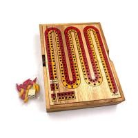 ราคา Cribbage บอร์ดเกมส์ไม้ม้าแข่งใหญ่ และการ์ด เกมส์เสริมทักษะ ของเล่นไม้บริหารสมอง Wooden Puzzles Brain Family Board Game (22335896015)