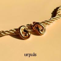 ราคา URPALS ต่างหู ต่างหูสายฝอ Stainless ชุบทอง 18K แข็งแรง ไม่ลอกไม่ดำ ใช้งานได้นาน (22771310051)