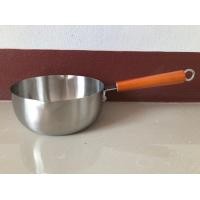ราคา หม้อด้าม หม้อด้ามญี่ปุ่น หม้อด้ามสแตนเลส ด้ามไม้ มีสเกลบอกปริมาตร ขนาด 16 18 20 ซม ตราTK (15619249750)