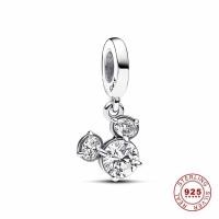 ราคา 100th Anniversary Herocross Disney mickey Charm 925 Sterling Silver Pendant Fit Original Pandora Bracelet DIY Jewelry pooh Bead (21484797266)