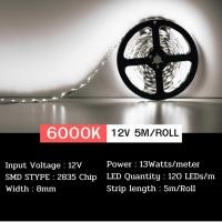 ราคา ไฟเส้น LED 2835 12V ยาว 5 เมตร ไฟตกแต่ง ไฟติดห้อง (22881889032)