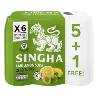 ราคา สิงห์บ๊วยเลมอนโซดาแคน 330 มล 330 มล X 6 กระป๋อง Singha Ume Lemon Soda 330 ml x 6 can (21505546457)