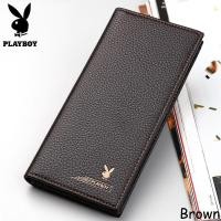 ราคา Playboy New Hot Men Long Style Genuine Leather Wallets Men S Long Or Short Design Purses Male 2 Folds Wallet Coin Card Holders High Quality Slim Money Bag Wallet (16619852596)