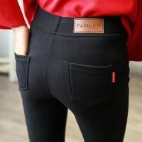 ราคา กางเกงยีนส์ผู้หญิง Super Elasticity บางกางเกง Skinny กางเกง Skinny Slim Tights Leggings กางเกงลำลองกางเกงยีนส์สีดำ (15461356784)