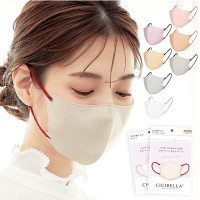 ราคา สำหรับคนหน้ากลม หน้ากากอนามัย Cicibella 3D Bi Color C Type Mask 10 ชิ้น นำเข้าจากญี่ปุ่น (21981141255)