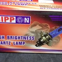ราคา หลอดไฟหน้า สามขา NIPPON QUARTZ LAMP หลอดฟ้า แสงสีขาว รุ่น H4 12V35 35W P43t สำหรับ Scoopy i all new Fino115i หัวฉีด Fino125i หัวฉีด MSX 1 อัน (176272274)